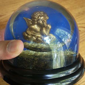 🌟 Rare Vintage Valentine/Christmas Koziol Cherub Water Globe from Germany! 🌟